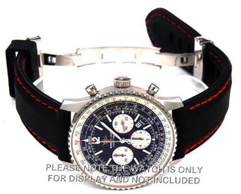 breitling navitimer with rubber straps|Breitling Navitimer 22mm deployment strap.